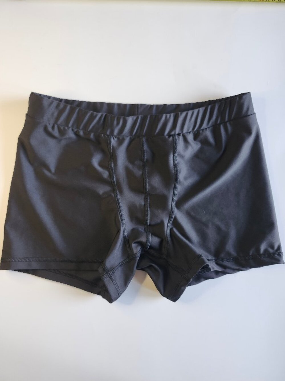 Strapp Metal Black Spandex Workout Gym Shorts